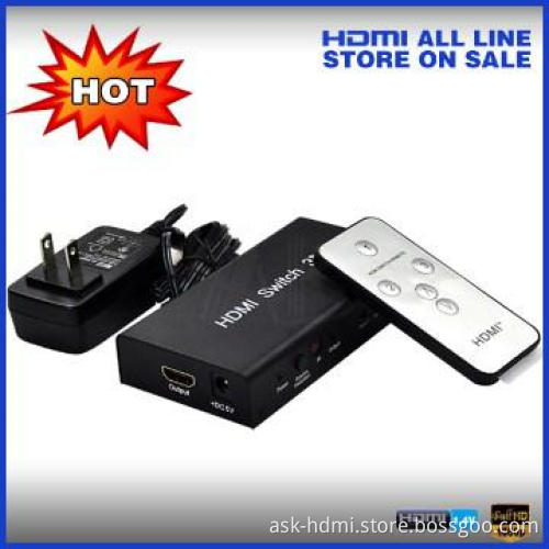 Audio video switcher box 3 in 1 out